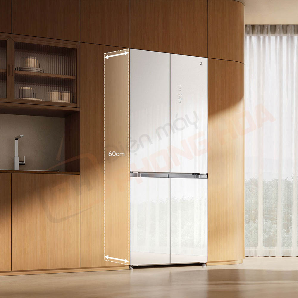 tu lanh 4 canh xiaomi mijia 439l 3 Thiết kế âm tường tinh tế với thân máy siêu mỏng chỉ 60cm.