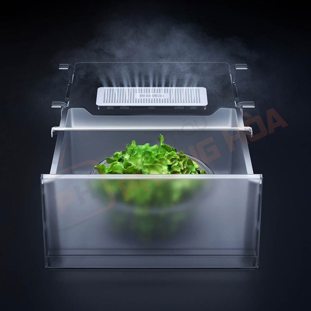 tu lanh 4 canh xiaomi mijia 513l pro 14 Công nghệ lọc phân tử nước, giữ ẩm hiệu quả, rau quả tươi lâu hơn.