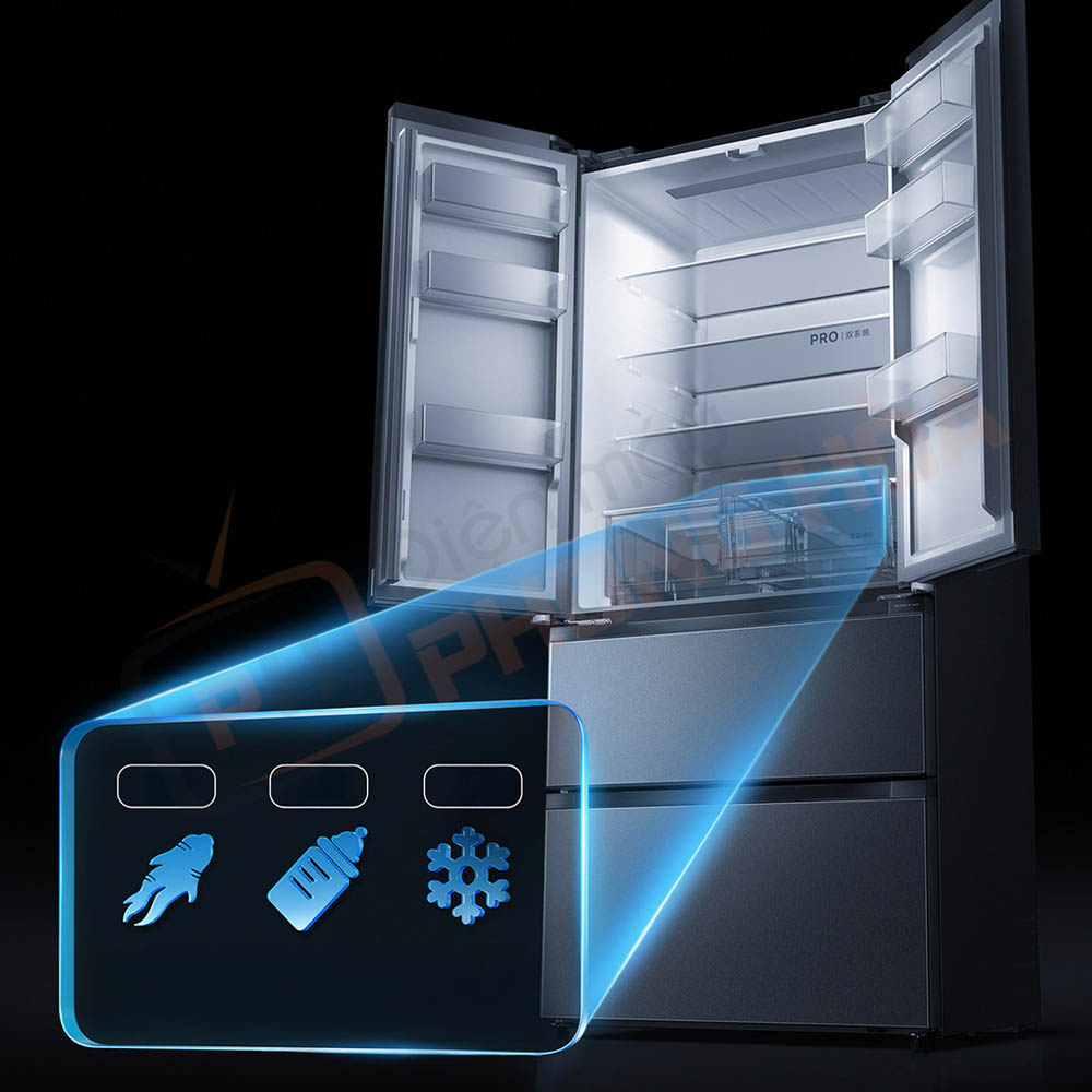 tu lanh 4 canh xiaomi mijia 513l pro 15 Ngăn biến nhiệt linh hoạt (-1℃ đến 5℃), tùy chỉnh nhiệt độ theo từng loại thực phẩm.