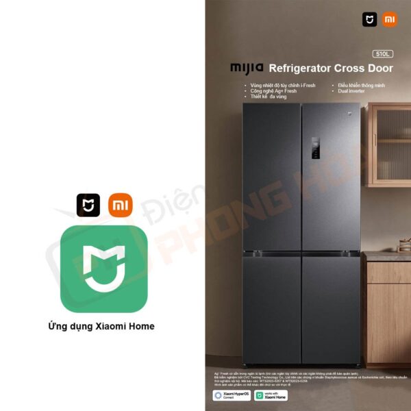 tu lanh 4 canh xiaomi mijia ai 510l 1