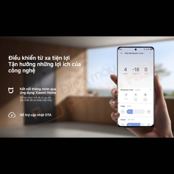 Điều khiển tiện lợi từ xa qua ứng dụng Mi Home.