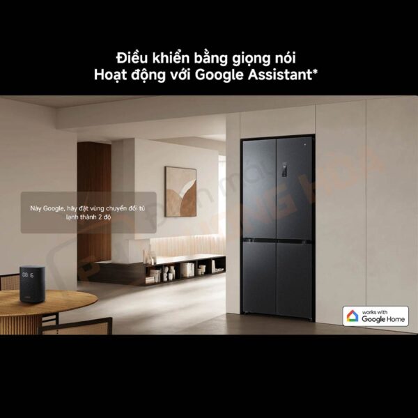 Tủ lạnh hỗ trợ điều khiển bằng giọng nói với Google Assistant