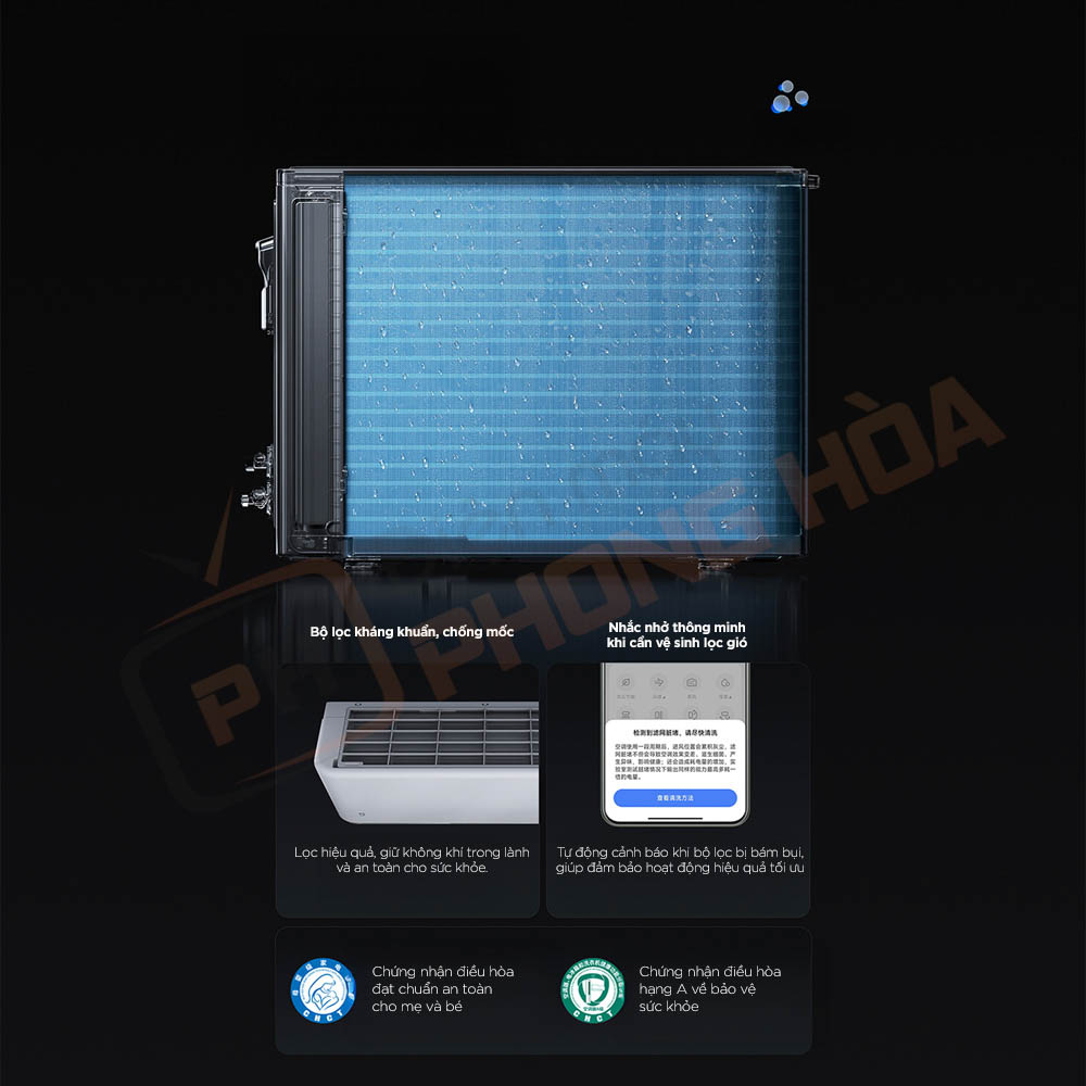 xiaomi mijia 32gw na20m2a13 Dùng nước ngưng tụ rửa trôi bụi bẩn trên bề mặt dàn nóng