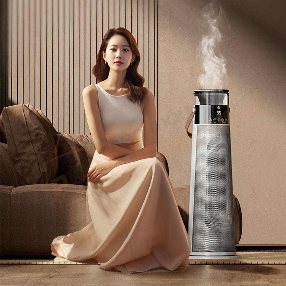 may suoi jipin graphene 6 Hộp nước tạo ẩm 340ml phun sương liên tục 4h, tránh khô da