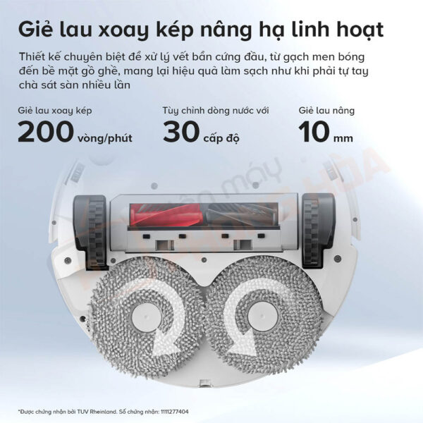 Hệ thống lau xoay kép nâng hạ thông minh