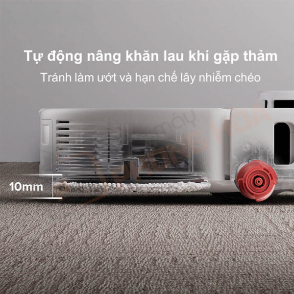 Tự động nâng lau khi gặp thảm