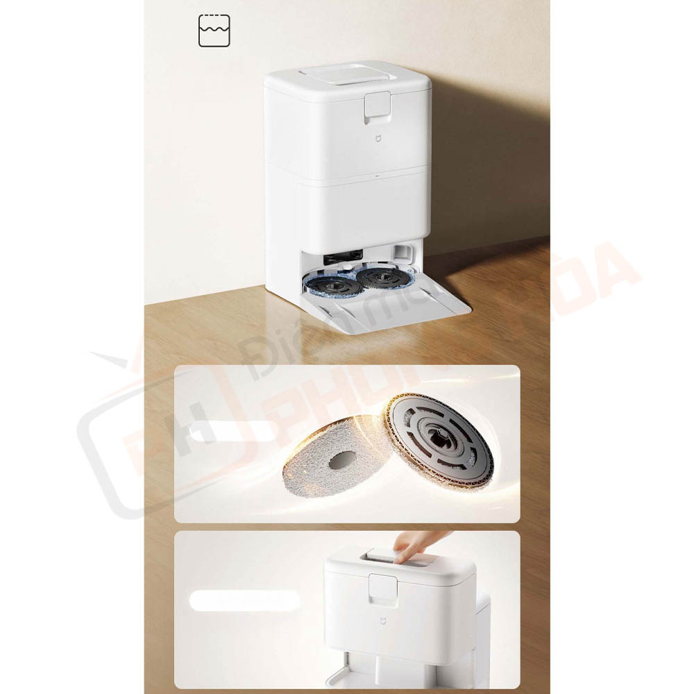 robot hut bui lau nha xiaomi mijia 5c 10 Thùng nước sạch siêu lớn 4L, làm sạch diện tích lên đến 240m²