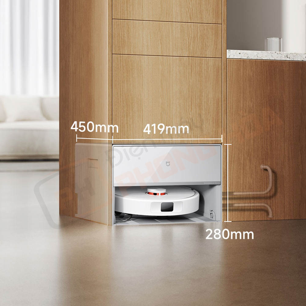 robot hut bui lau nha xiaomi mijia 5c 13 Phiên bản dock sạc âm tường siêu mỏng, tự động cấp và thoát nước