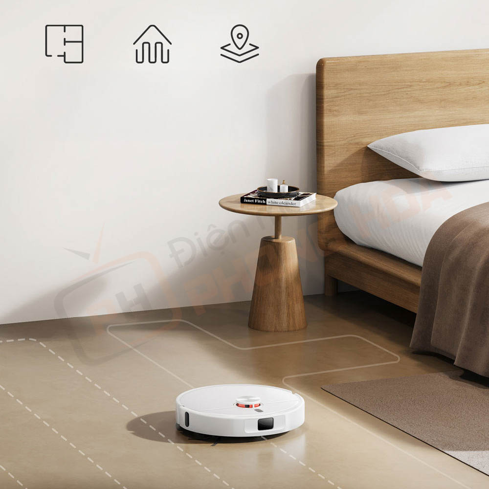 robot hut bui lau nha xiaomi mijia 5c 16 Hệ thống định vị thông minh LDS quét toàn bộ ngôi nhà