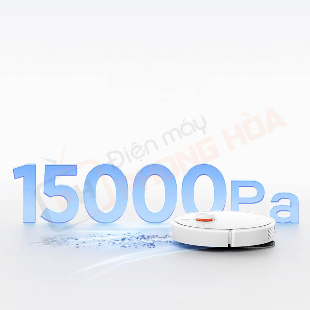 robot hut bui lau nha xiaomi mijia 5c 2 Động cơ hút mạnh 15000Pa, làm sạch hiệu quả trên 99%