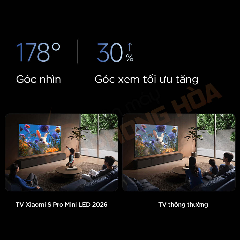 tivi xiaomi s pro 65 mini led 3 1 Công nghệ WHVA tiên tiến, tối ưu hóa góc nhìn