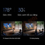 Góc nhìn rộng tới 178°, tăng 30%