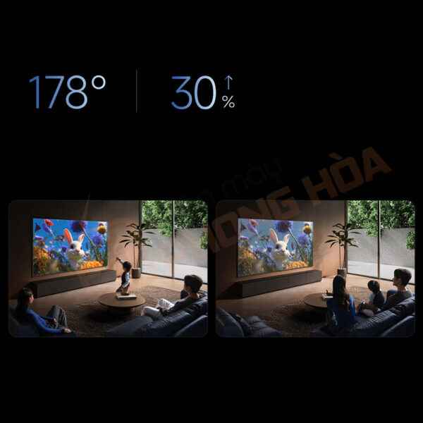 Góc nhìn rộng tới 178°, tăng 30%