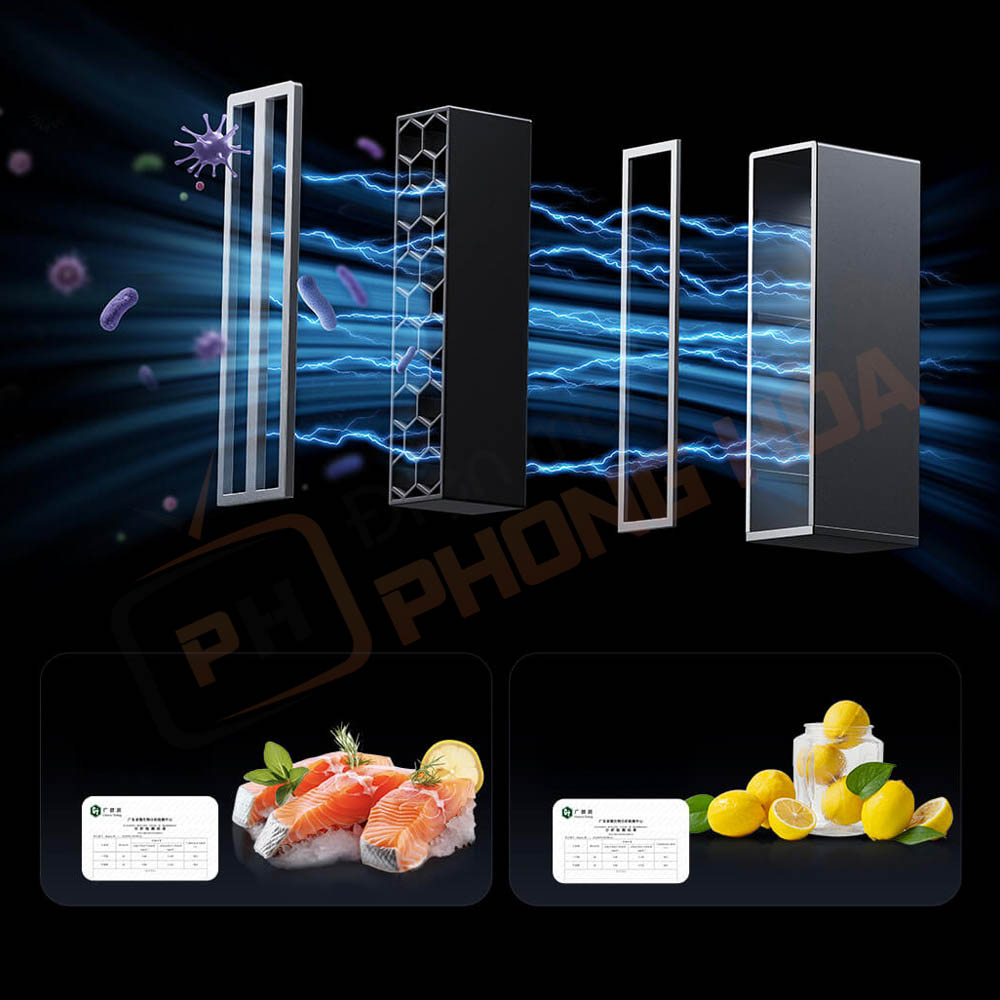 tủ lạnh xiaomi mijia 506l pro Công nghệ ion kép khử mùi và vi khuẩn