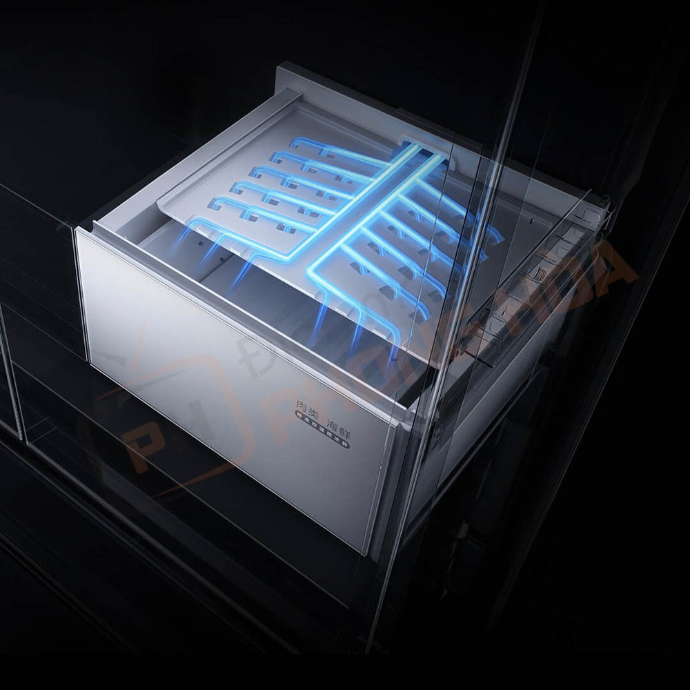 tủ lạnh xiaomi mijia 506l pro Luồng gió xương cá – Làm lạnh đồng đều, giữ trọn độ tươi ngon
