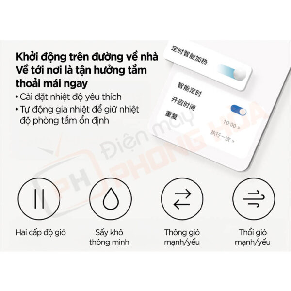 Cài đặt nhiệt độ yêu thích, tự động gia nhiệt
