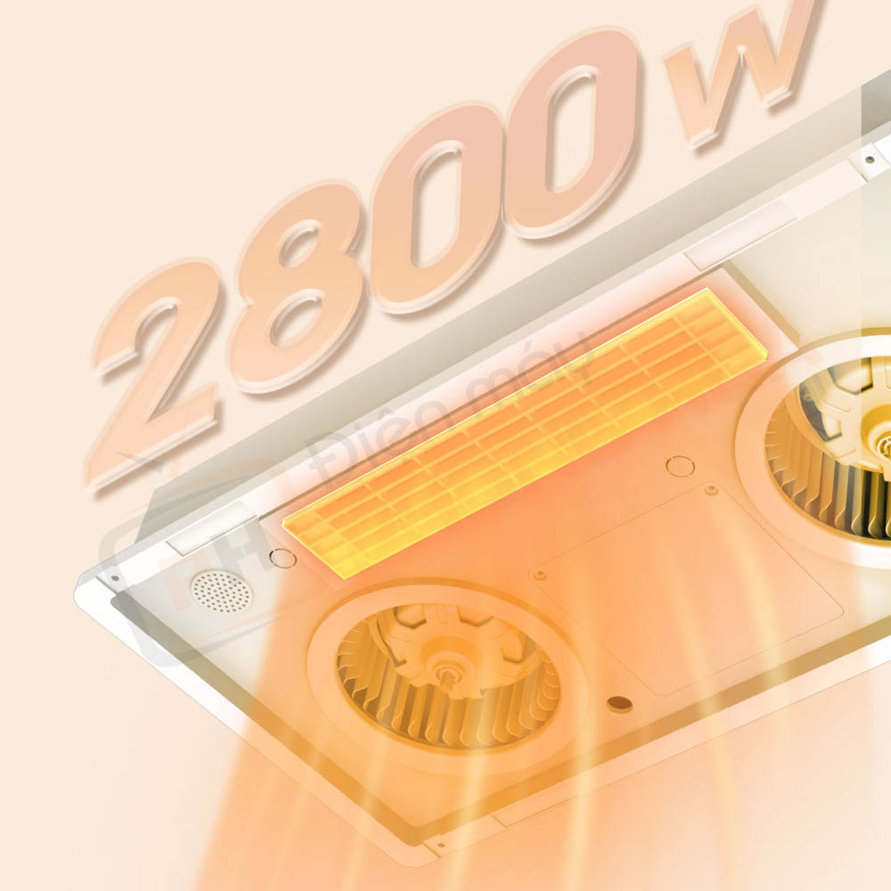 may suoi nha tam yeelight z10 max 2 Công suất lớn 2800W, làm nóng và sưởi nhanh chóng