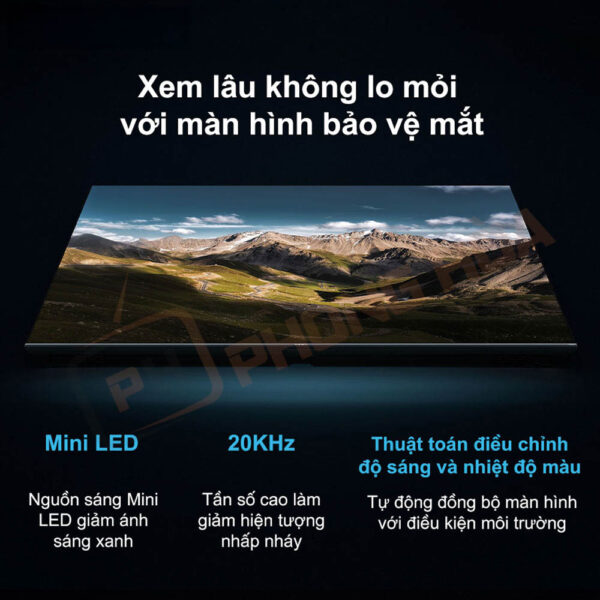 Bảo vệ mắt tối ưu cho trải nghiệm xem trọn vẹn