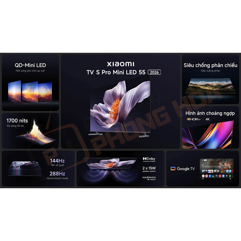 tivi xiaomi s pro mini led 55 inch 5 Những ưu điểm nổi bật của Tivi Xiaomi S Pro Mini LED 55 inch