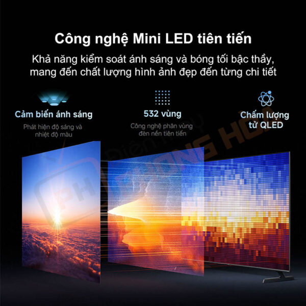 Công nghệ màn hình Mini LED với 532 vùng đèn nền độc lập