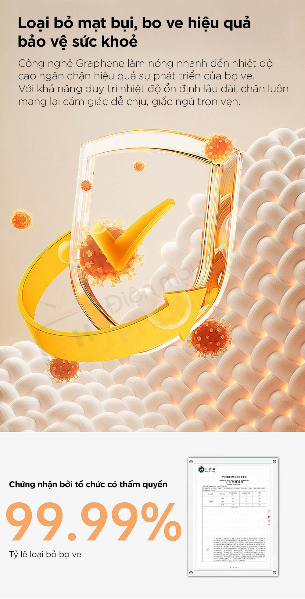 chan dien jipin graphene 10 Chăn điện Jipin Graphene