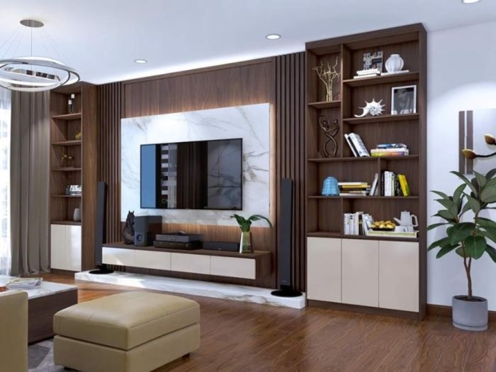 chieu cao treo tivi 2 Chiều cao treo tivi phòng khách