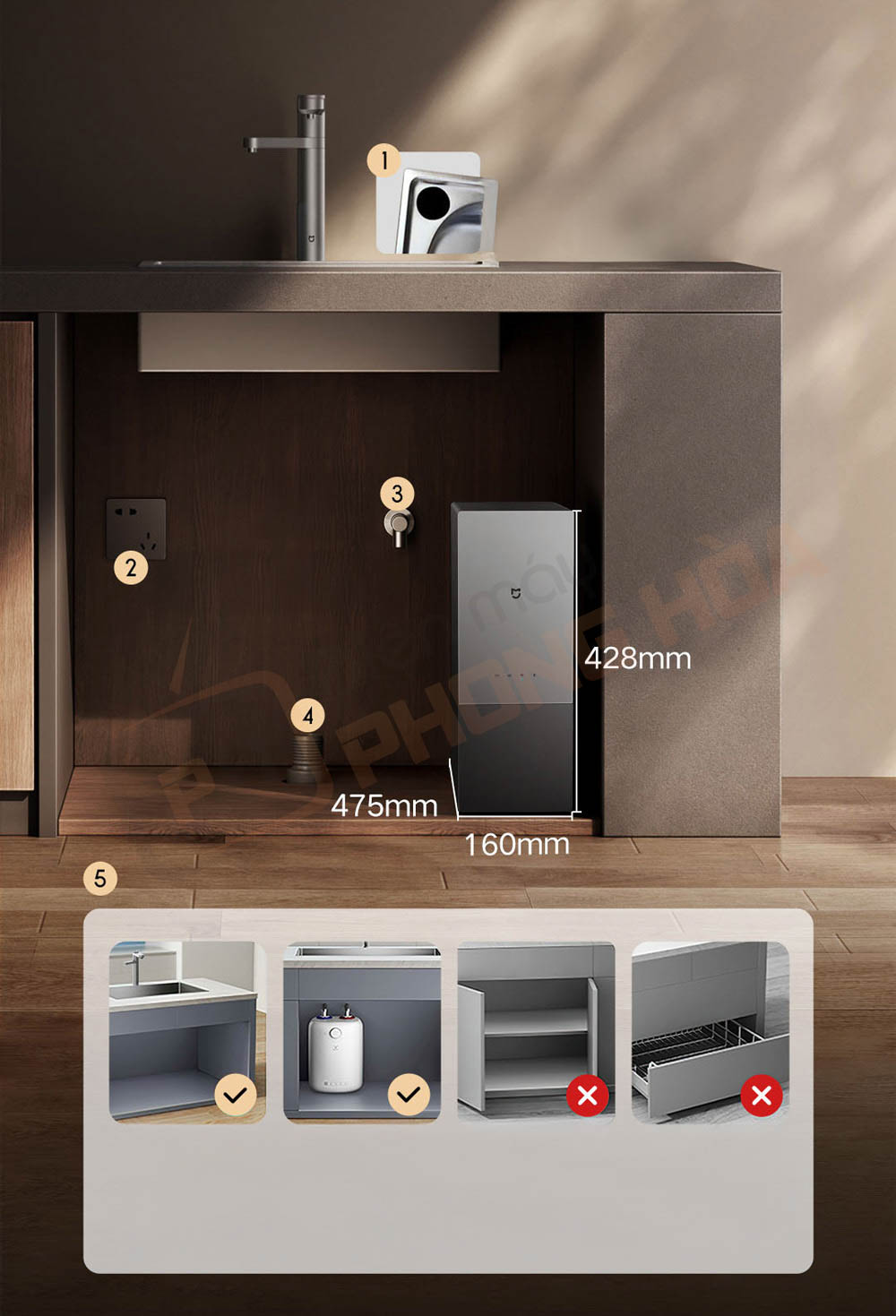 may loc nuoc xiaomi pro 1600g 20 Máy lọc nước Xiaomi Pro 1600G