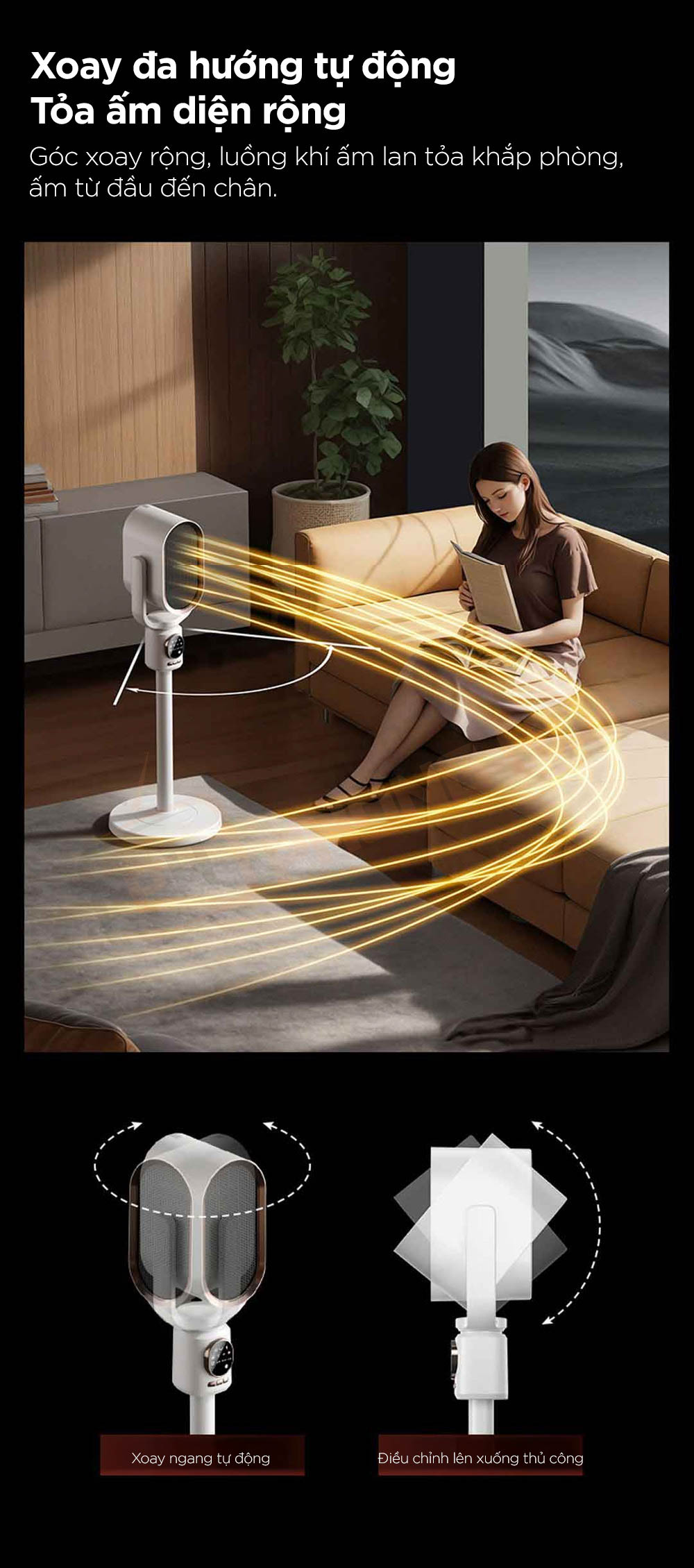 quat suoi gom super egg 3 Quạt sưởi gốm Super Egg