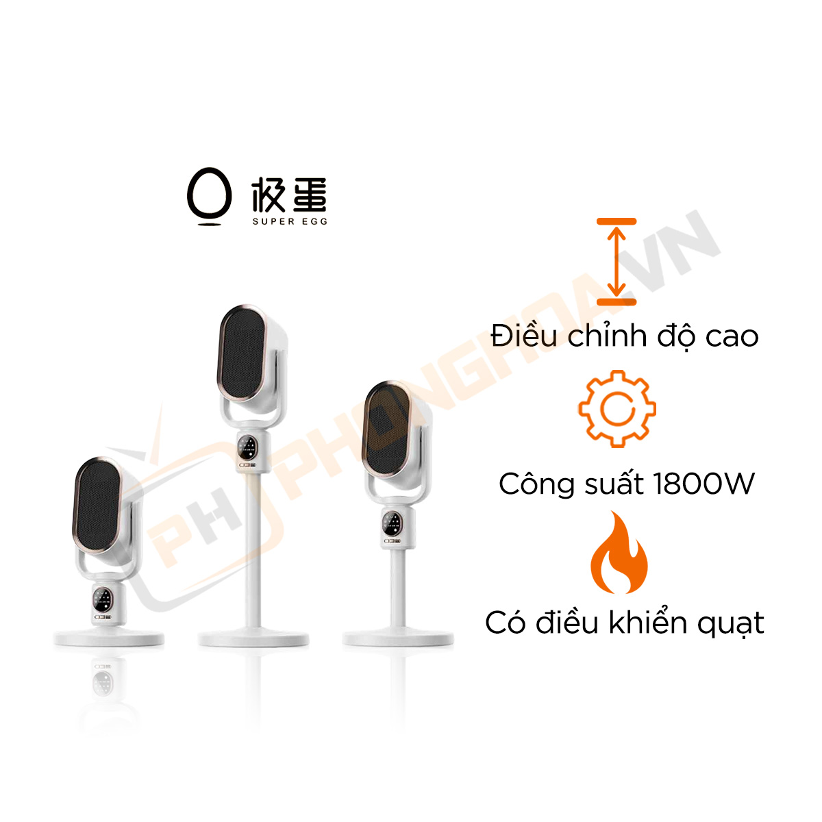 Quạt sưởi gốm Super Egg Quạt sưởi gốm Super Egg