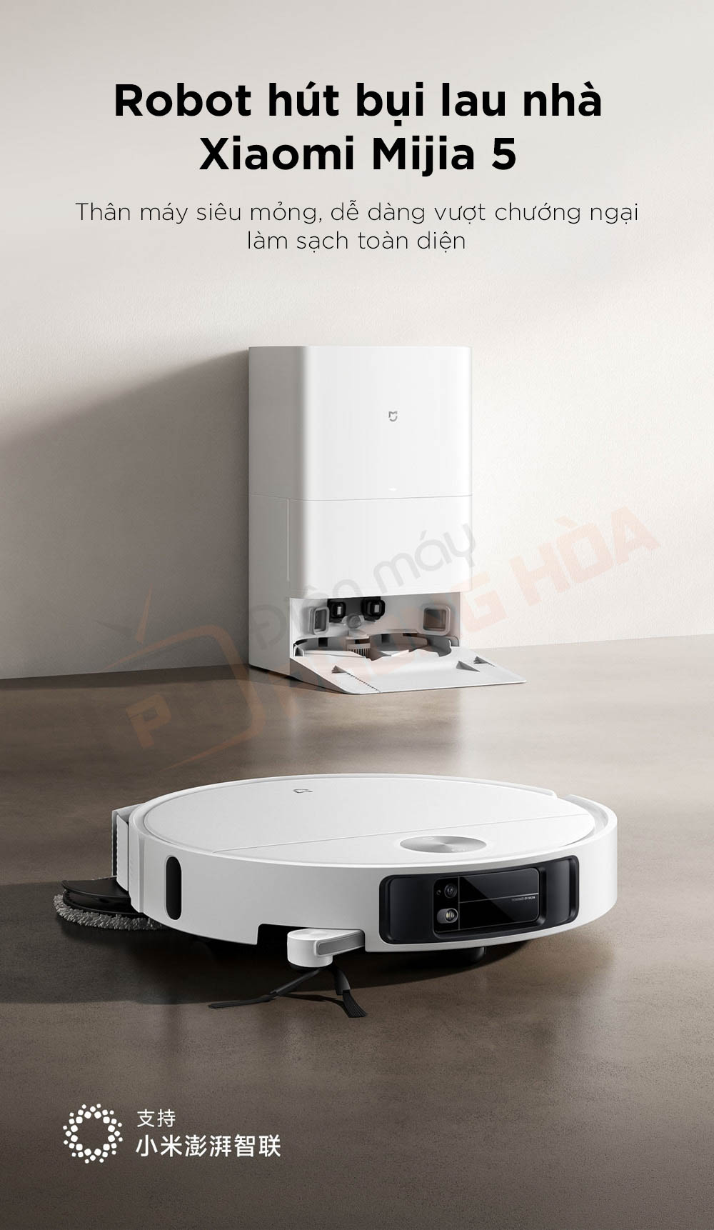 robot hut bui lau nha xiaomi mijia 5 1 Robot hút bụi lau nhà Xiaomi Mijia 5