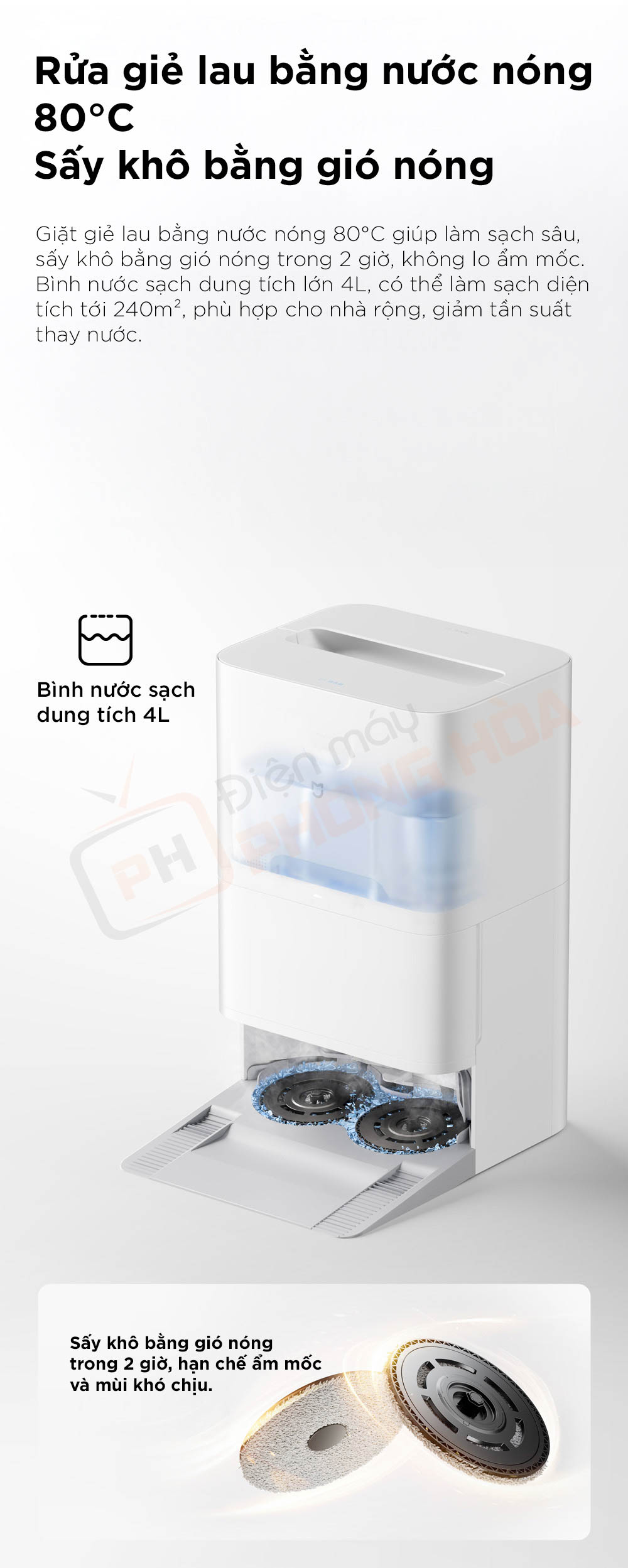 robot hut bui lau nha xiaomi mijia 5 11 Robot hút bụi lau nhà Xiaomi Mijia 5