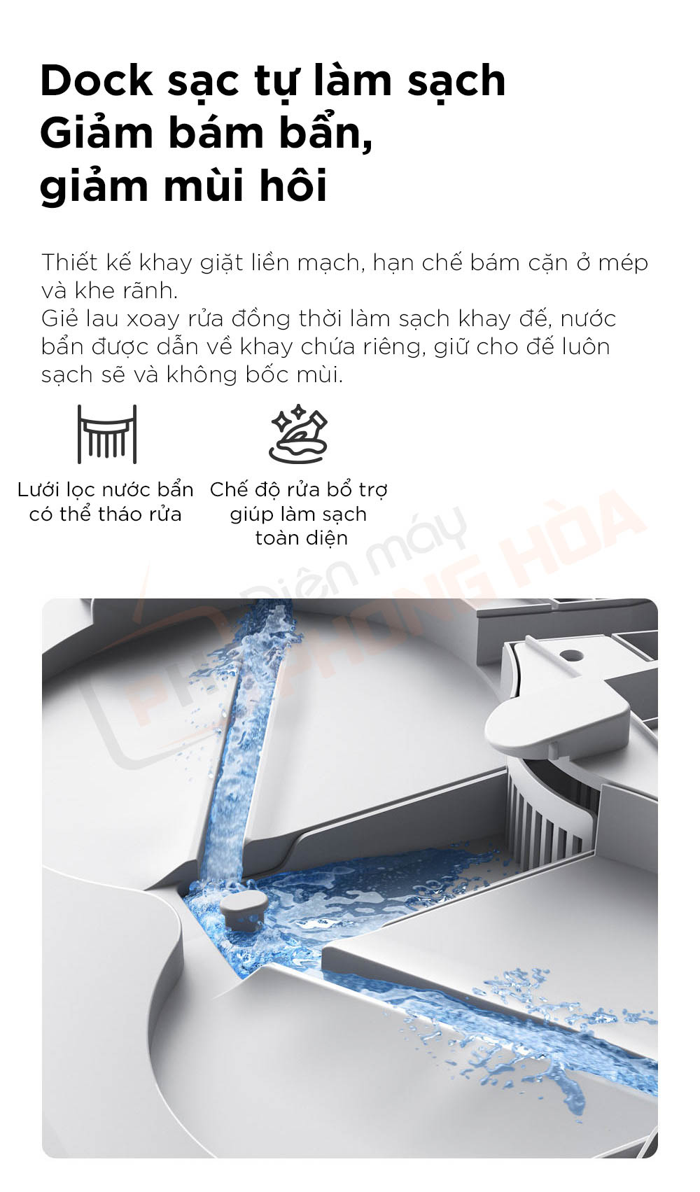 robot hut bui lau nha xiaomi mijia 5 12 Robot hút bụi lau nhà Xiaomi Mijia 5