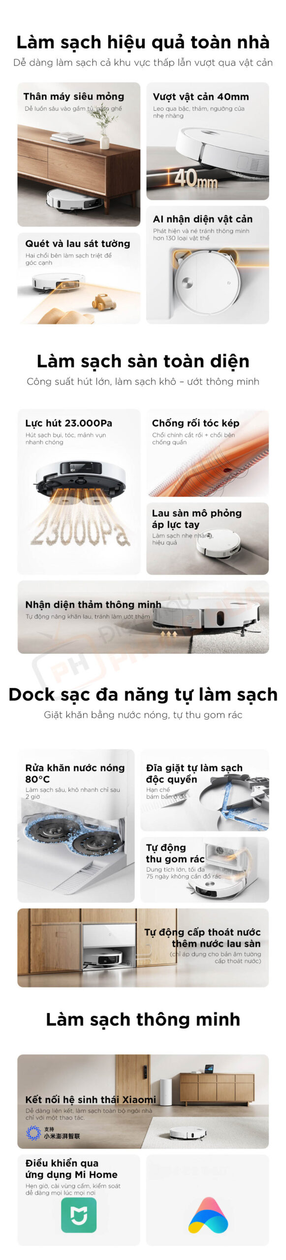 robot hut bui lau nha xiaomi mijia 5 3 scaled Robot hút bụi lau nhà Xiaomi Mijia 5