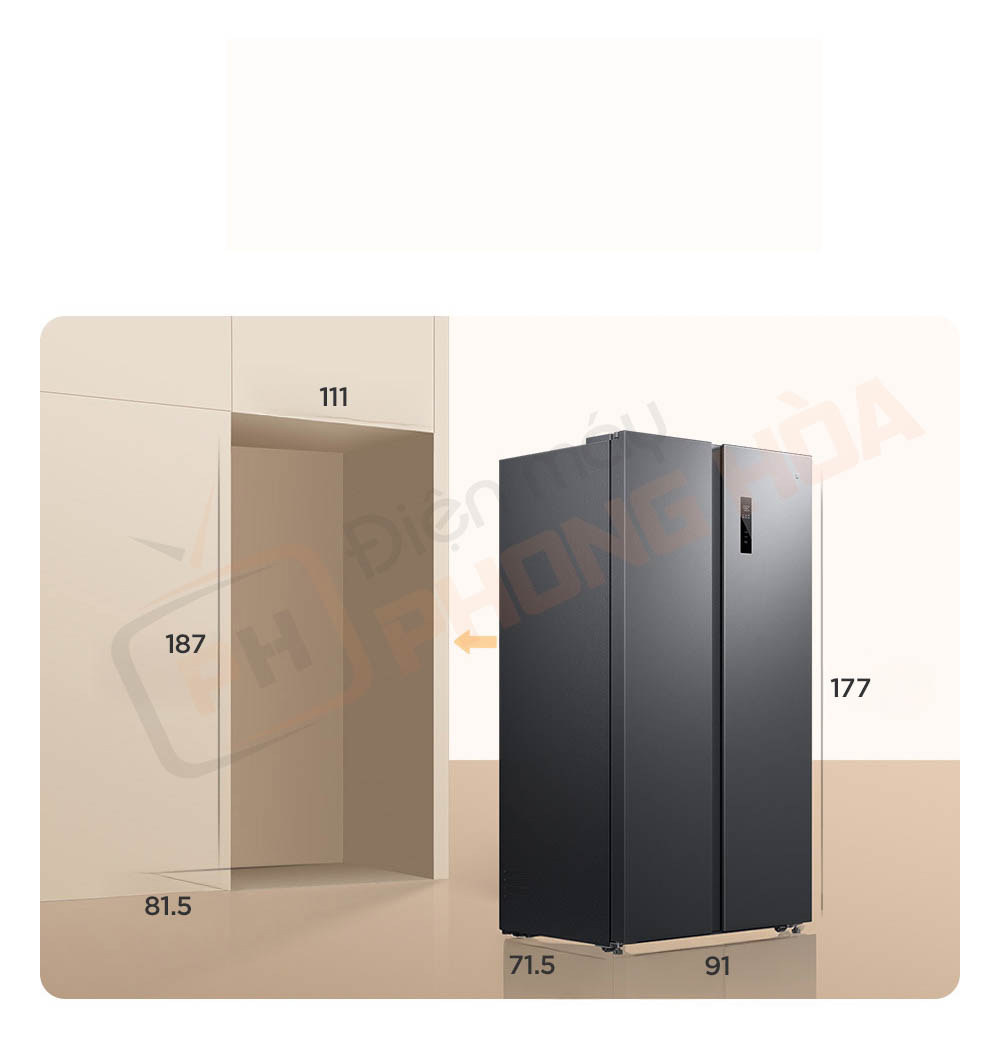 tu lanh 2 canh 630l 21 Kích thước tủ lạnh xiaomi mijia 630l