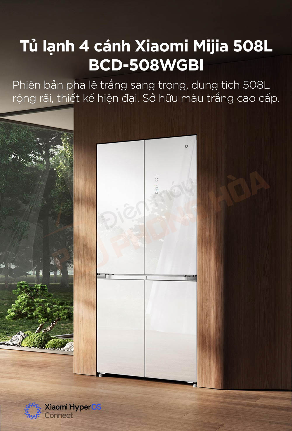 xiaomi mijia 508l 1 Tủ lạnh 4 cánh Xiaomi Mijia 508L BCD-508WGBI