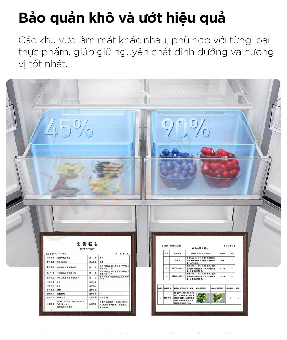 xiaomi mijia 508l 15 Tủ lạnh 4 cánh Xiaomi Mijia 508L BCD-508WGBI