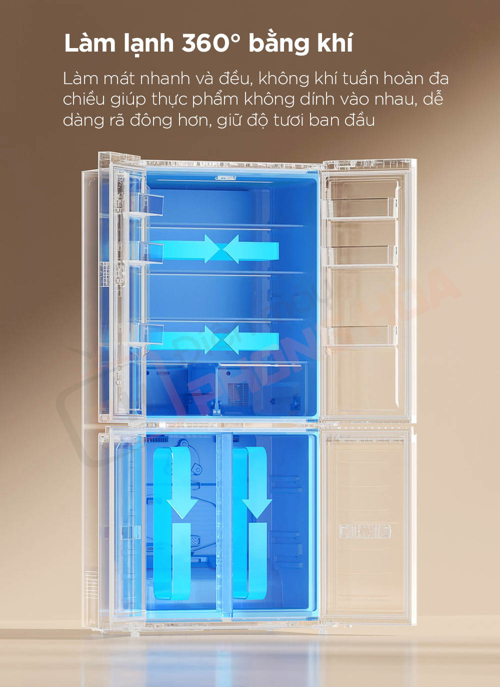 xiaomi mijia 508l 19 Tủ lạnh 4 cánh Xiaomi Mijia 508L BCD-508WGBI