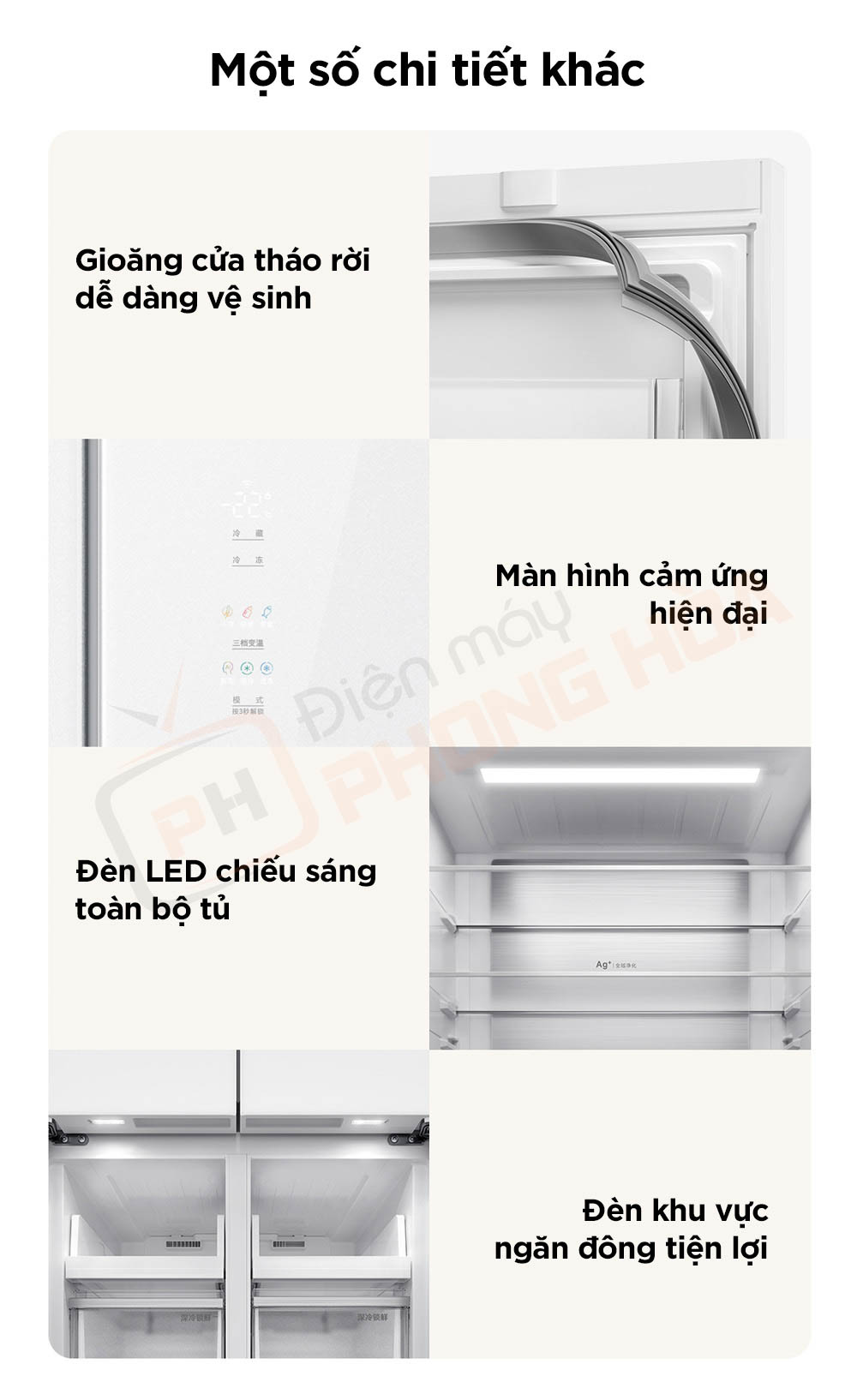 xiaomi mijia 508l 24 Tủ lạnh 4 cánh Xiaomi Mijia 508L BCD-508WGBI