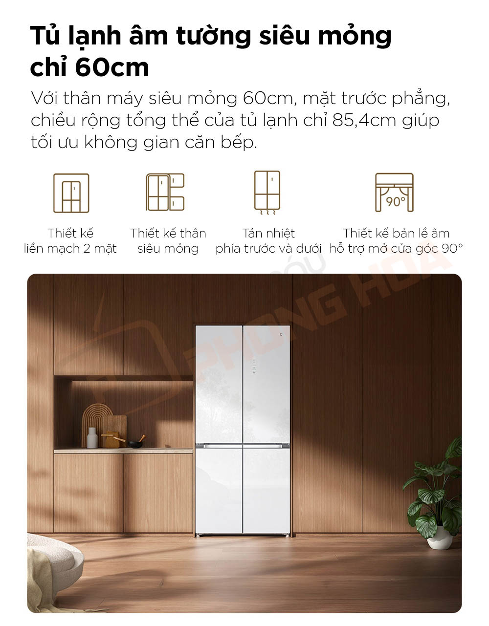 xiaomi mijia 508l 8 Tủ lạnh 4 cánh Xiaomi Mijia 508L BCD-508WGBI