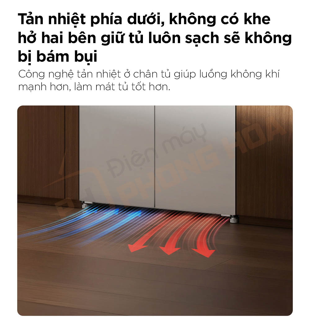 xiaomi mijia 508l 9 Tủ lạnh 4 cánh Xiaomi Mijia 508L BCD-508WGBI