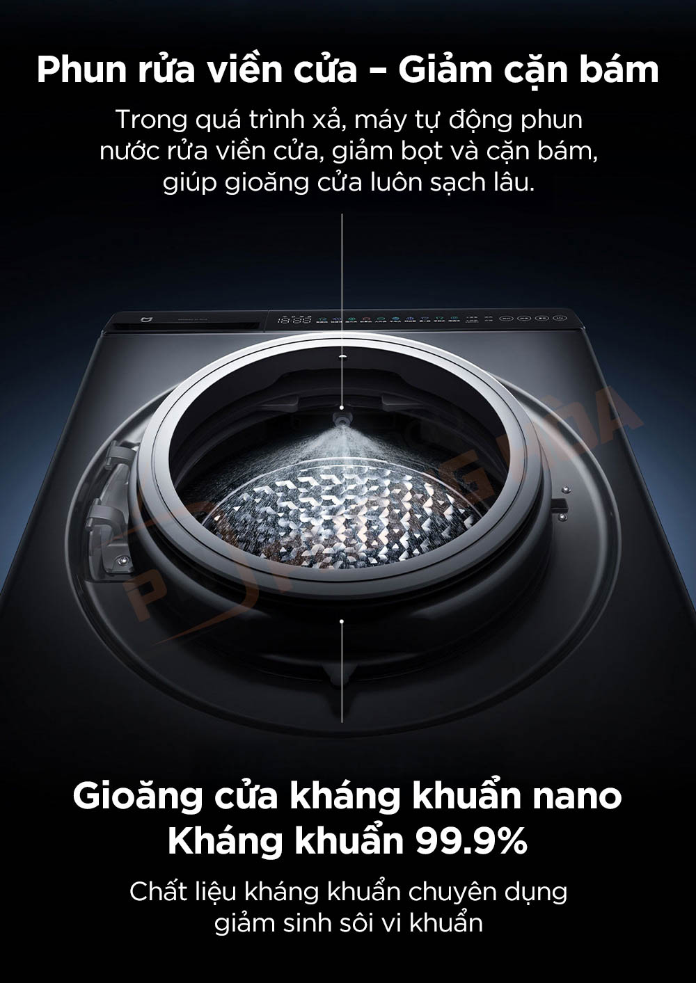 may giat mj 103 15 máy giặt MJ103 12kg gioăng cửa kháng khuẩn nano