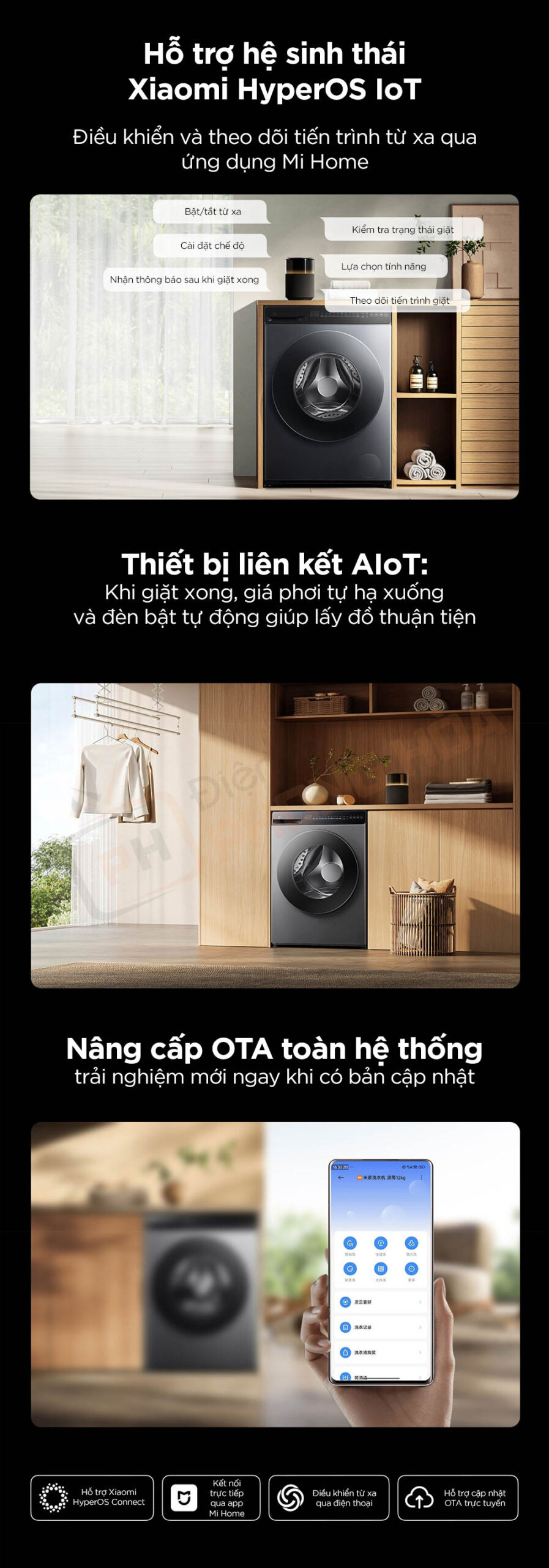 may giat mj 103 20 scaled máy giặt MJ103 12kg hỗ trợ hệ sinh thái Xiaomi HyperOS IoT
