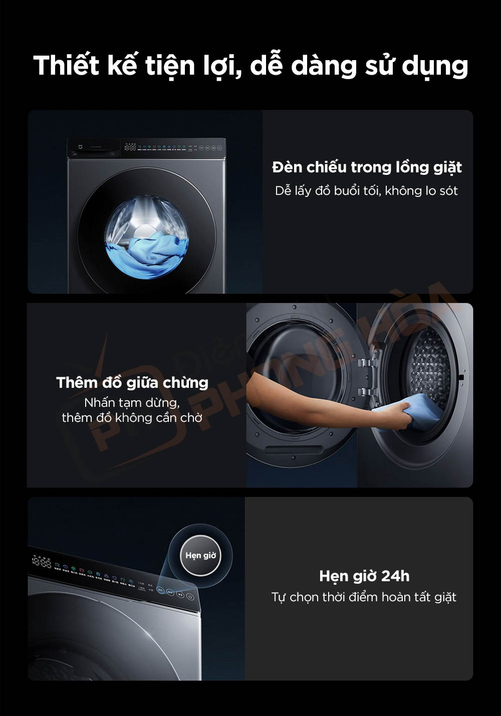 may giat mj 103 21 máy giặt MJ103 12kg thiết kế tiện lợi, dễ dàng sử dụng