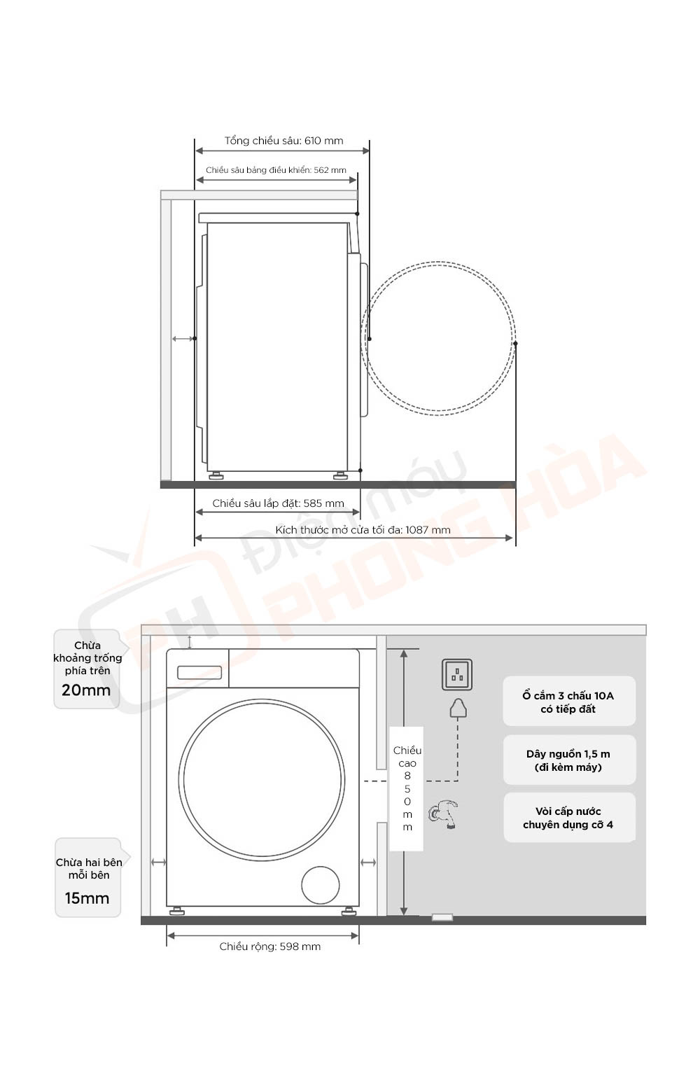 may giat xiaomi mijia pro mj101 17 Máy giặt Xiaomi Mijia Pro MJ101