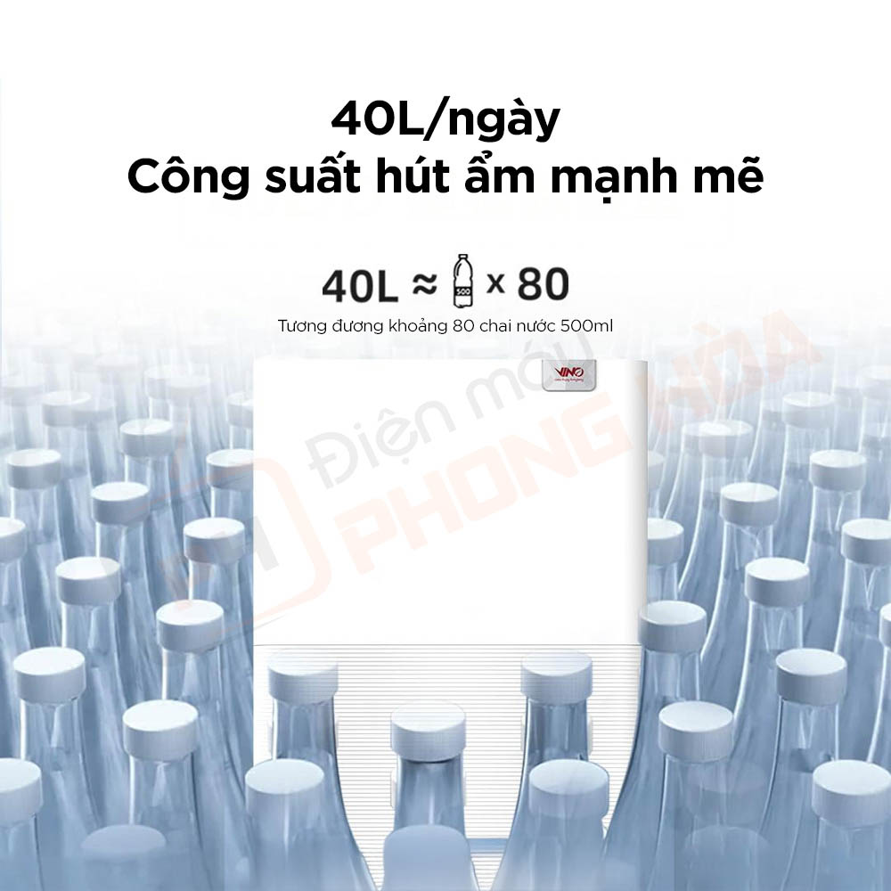 Máy hút ẩm VINO 40L may hut am vino 40l 19