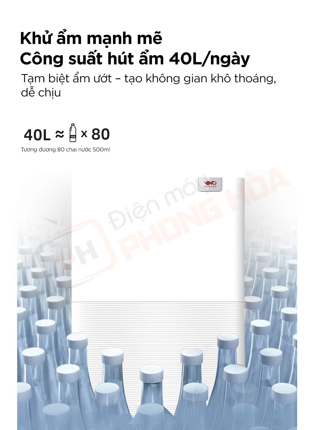 may hut am vino 40l 2 Máy hút ẩm VINO 40L
