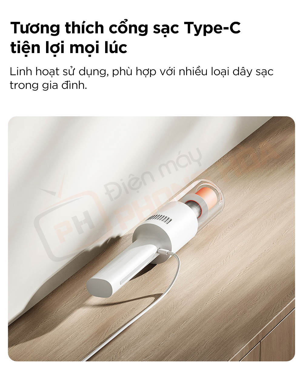 may hut bui cam tay xiaomi mijia e204 10 Máy hút bụi cầm tay Xiaomi Mijia E204