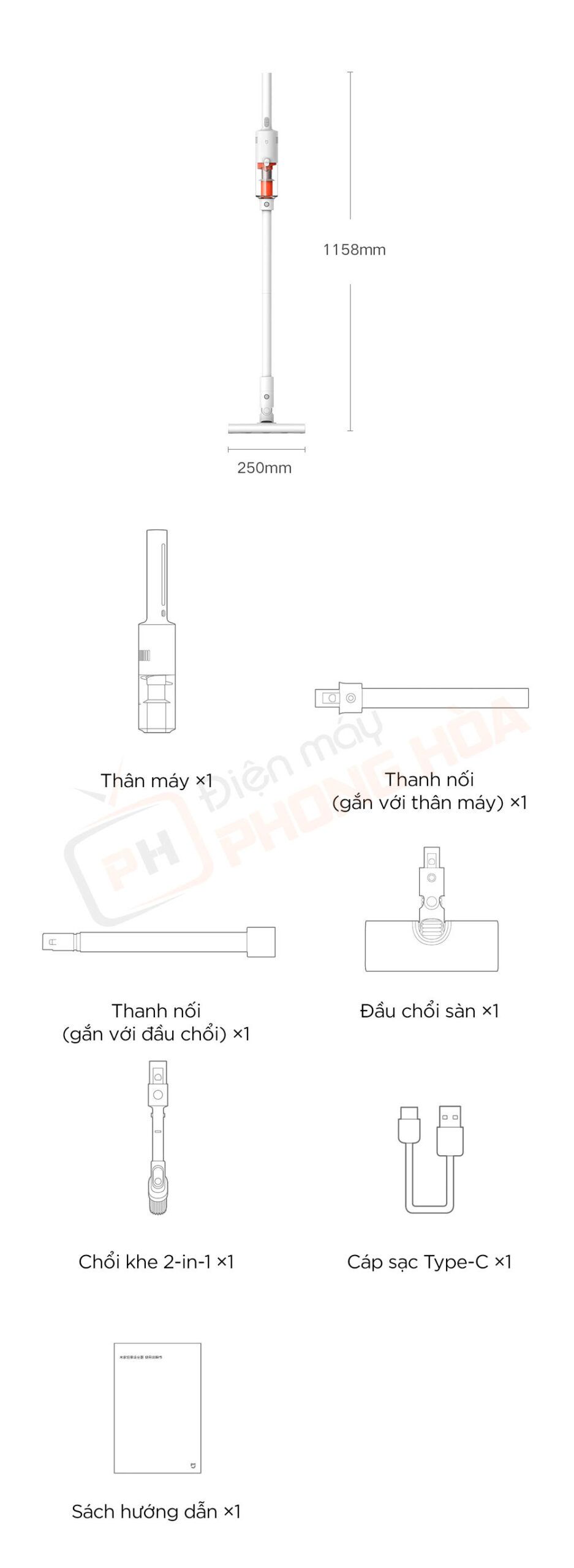 may hut bui cam tay xiaomi mijia e204 15 scaled Máy hút bụi cầm tay Xiaomi Mijia E204