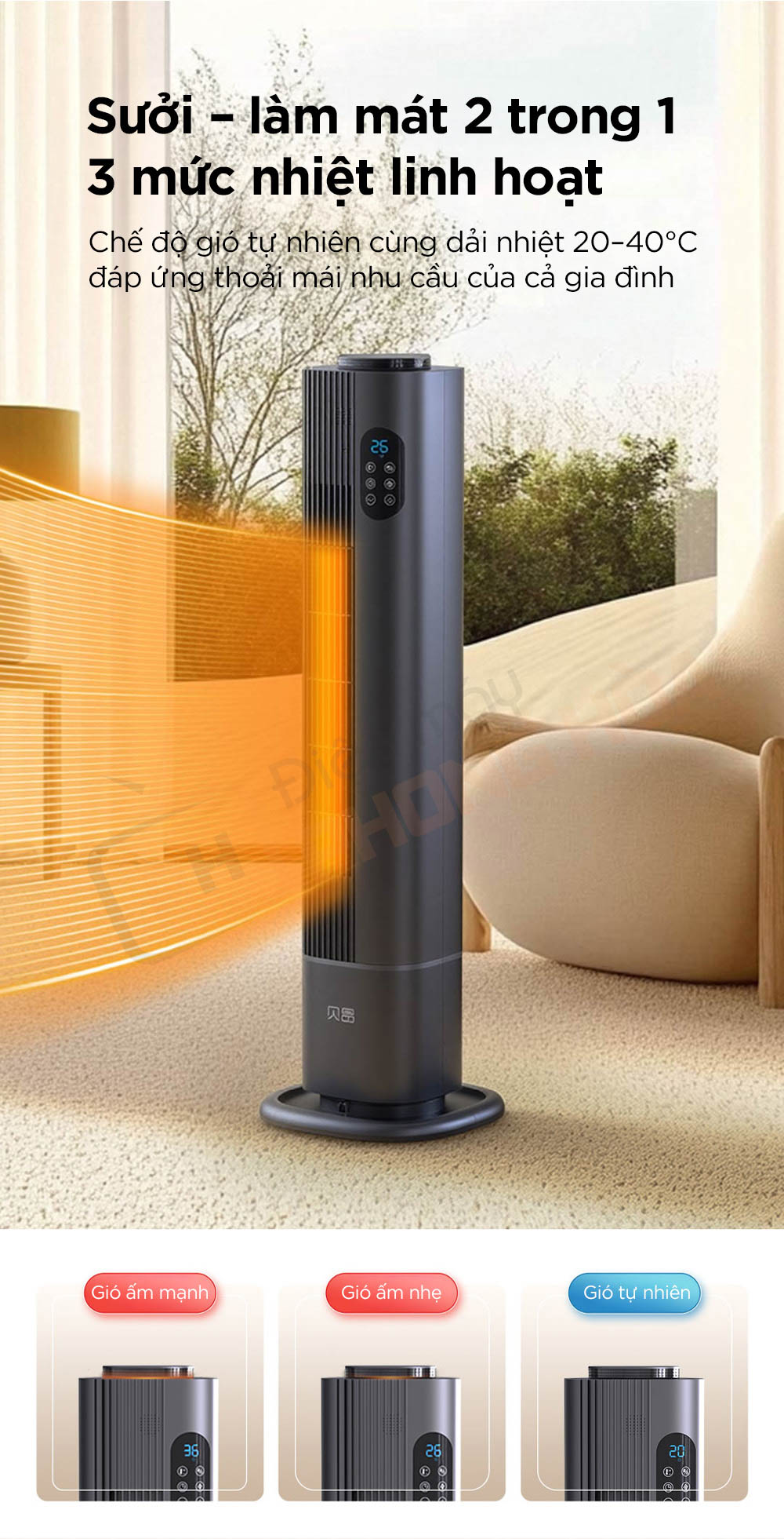 may suoi beion n900 pro graphene 4 Máy sưởi Beion N900 Pro Graphene