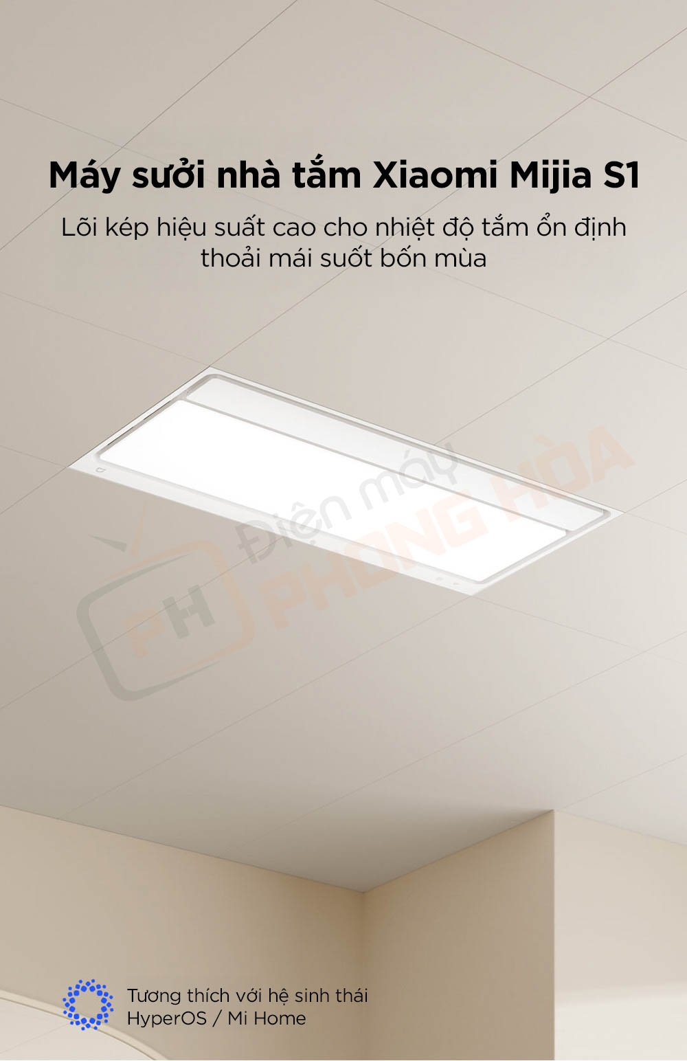 may suoi nha tam xiaomi mijia s1 1 Máy sưởi nhà tắm Xiaomi Mijia S1